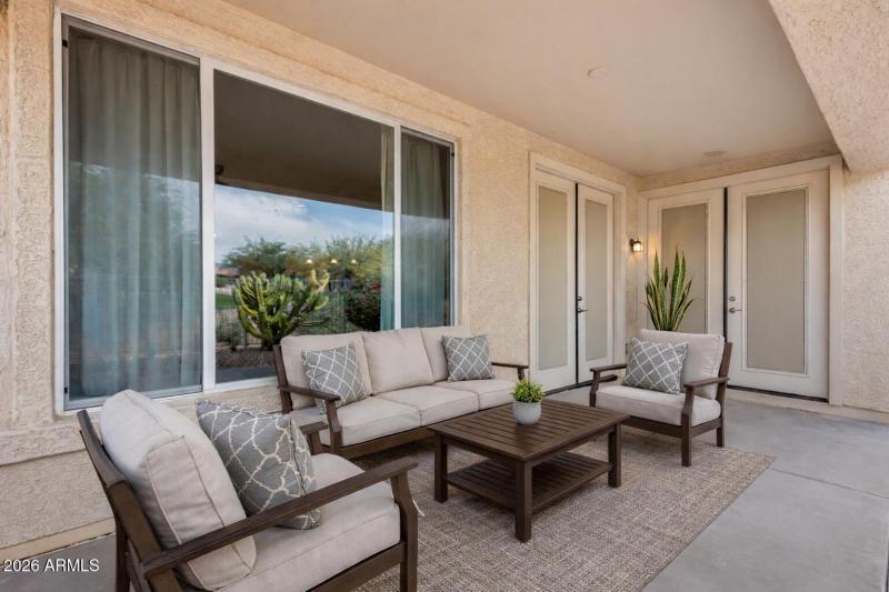 Twilight Covered Patio