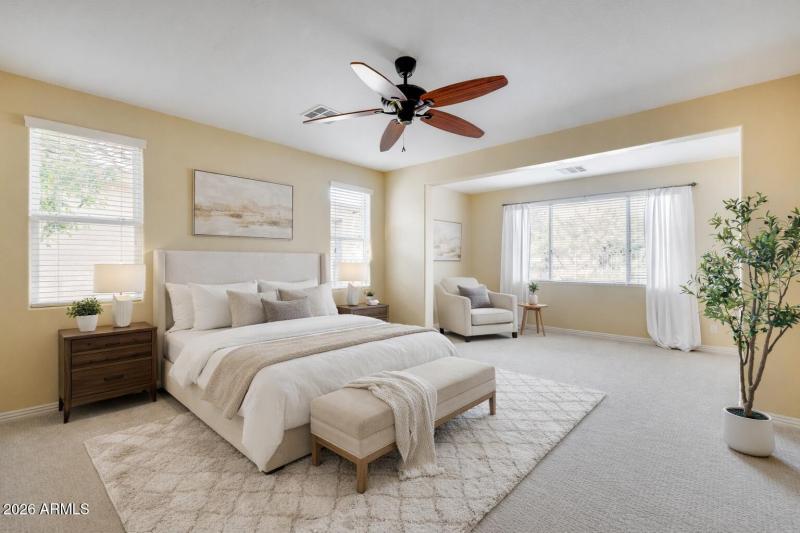 VIRTUAL STAGED - Master Bedroom Suite