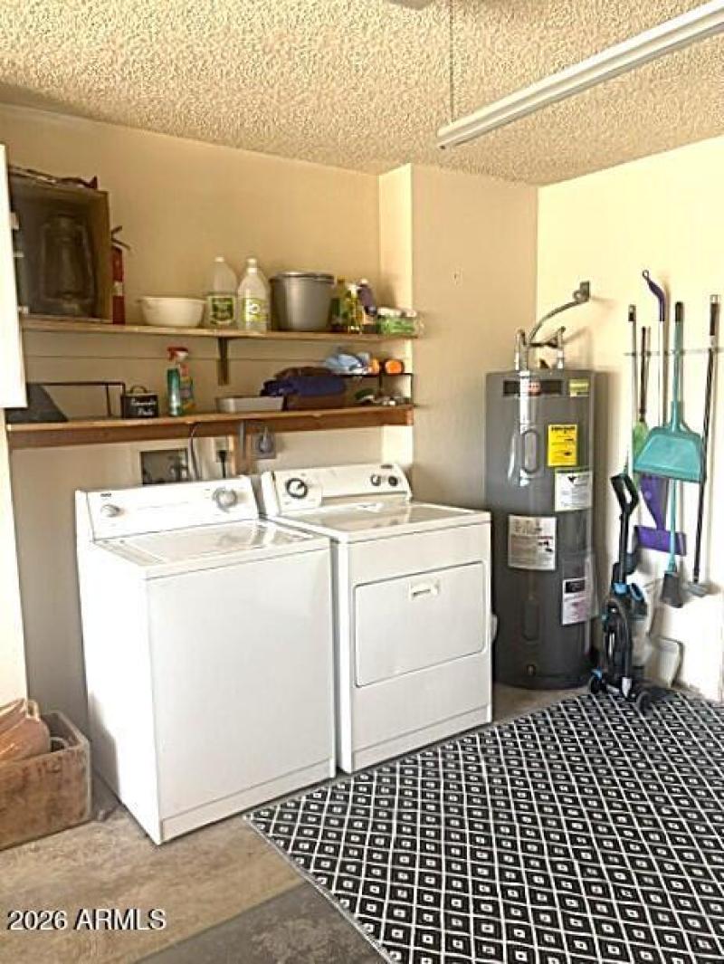 Full laundry in garage
