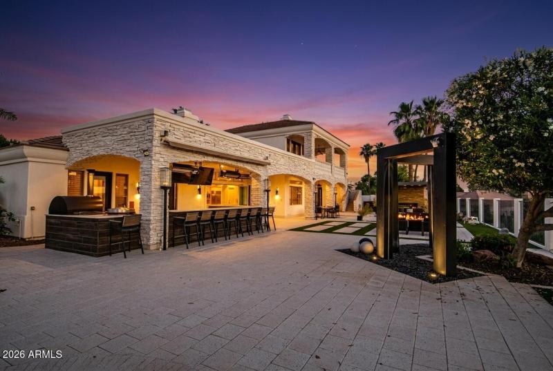 Backyard with Water Feature