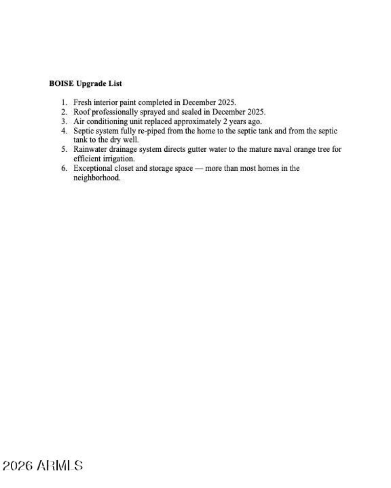 BOISE upgrade list