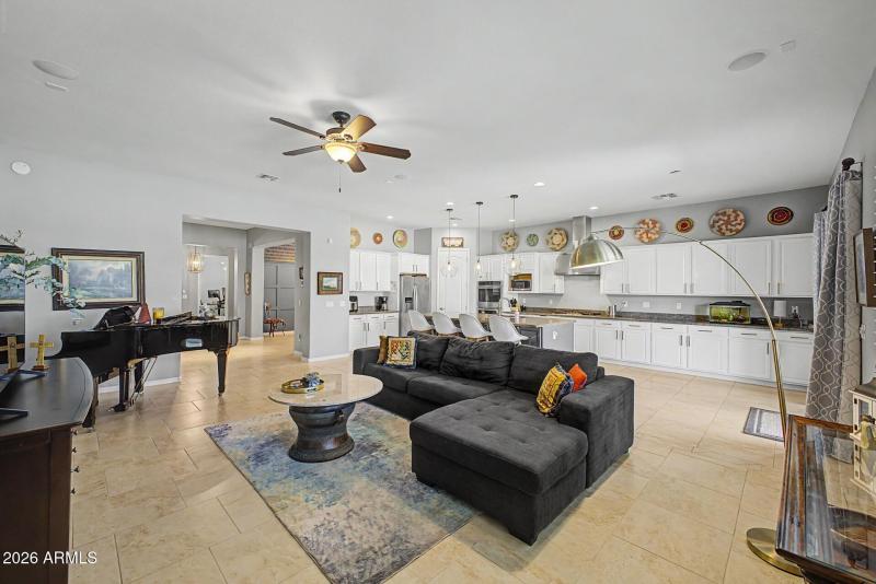 Family Room open to Kitchen