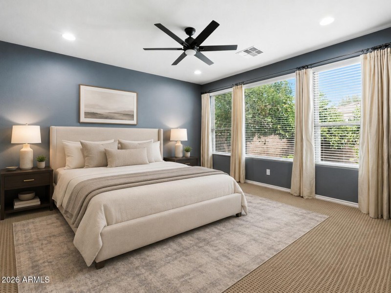Virtually Staged Bedroom
