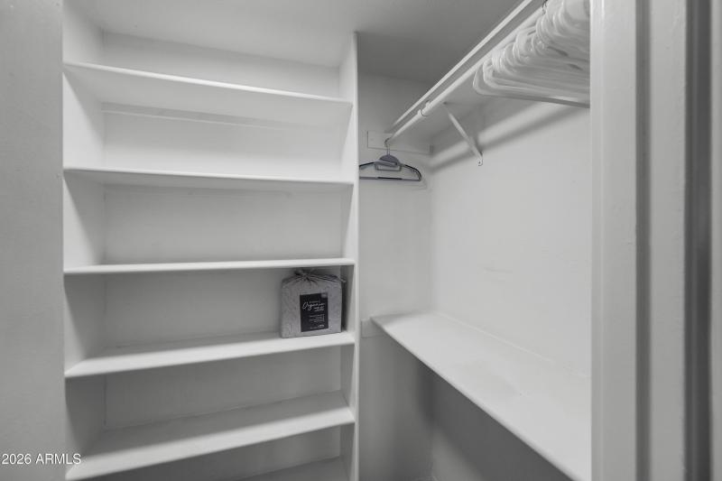 Walk in primary closet