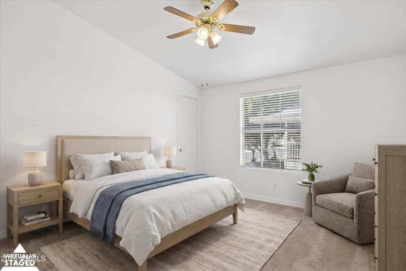 Virtual staged bedroom