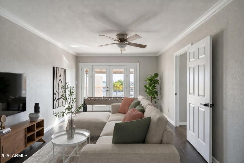 Staged as a bonus room
