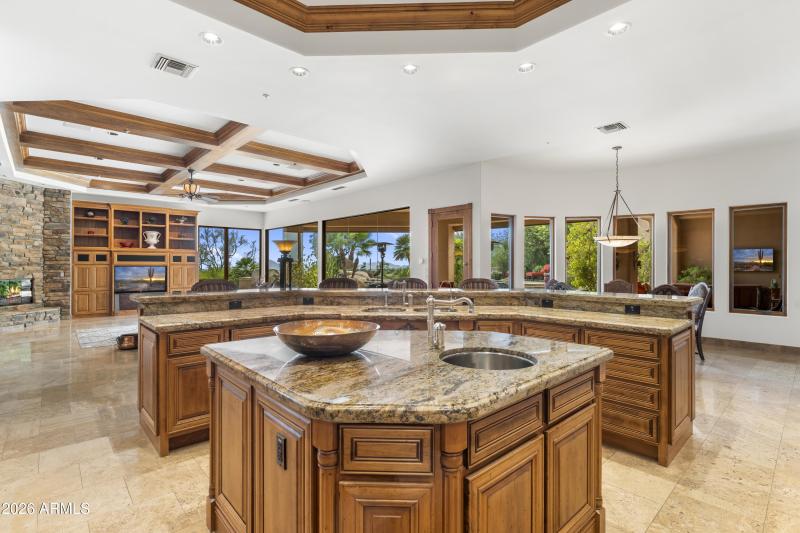 Kitchen looking into Family Room
