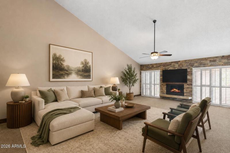 Living Room - Virtually Staged