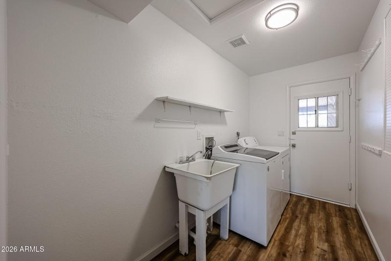 Inside Laundry with Washer and Dryer