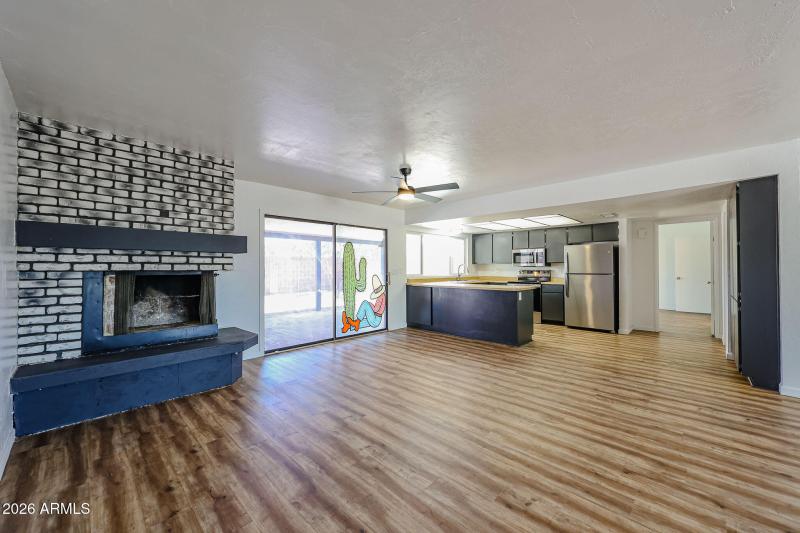 View of Open Concept living dining space