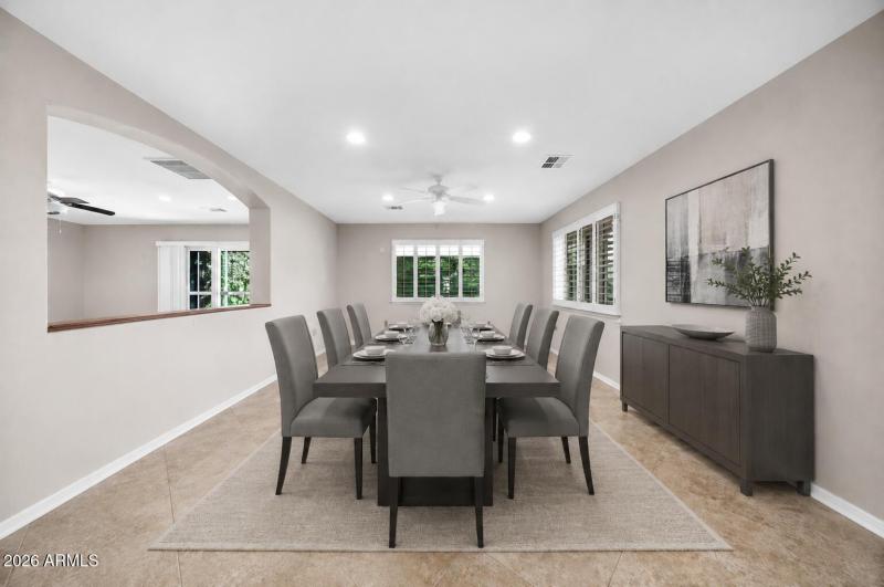 Formal Dining Room Virtually Staged