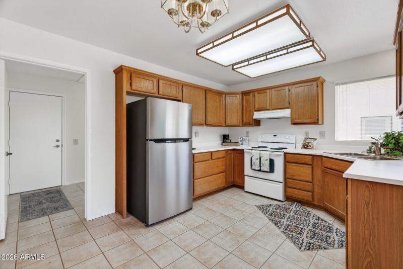 Kitchen toward utility room