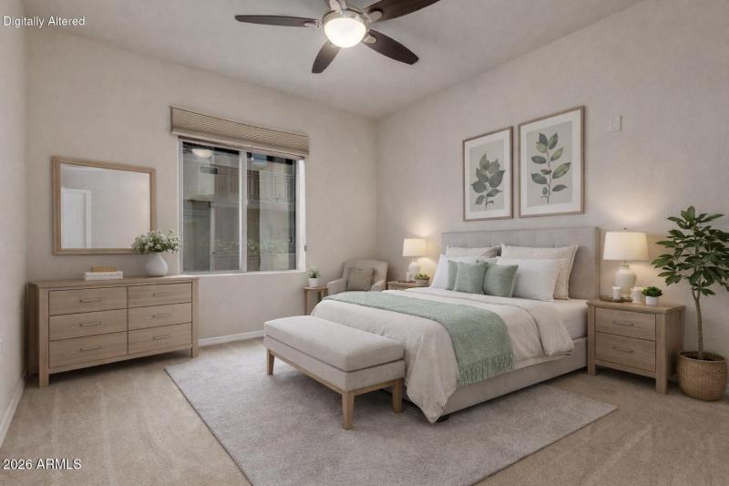 Virtually Staged Second Bedroom