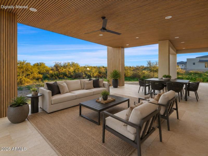 Virtually Staged Covered Patio