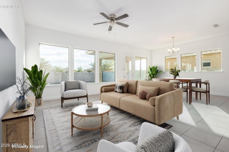 Virtually Staged Great Room and Dining A