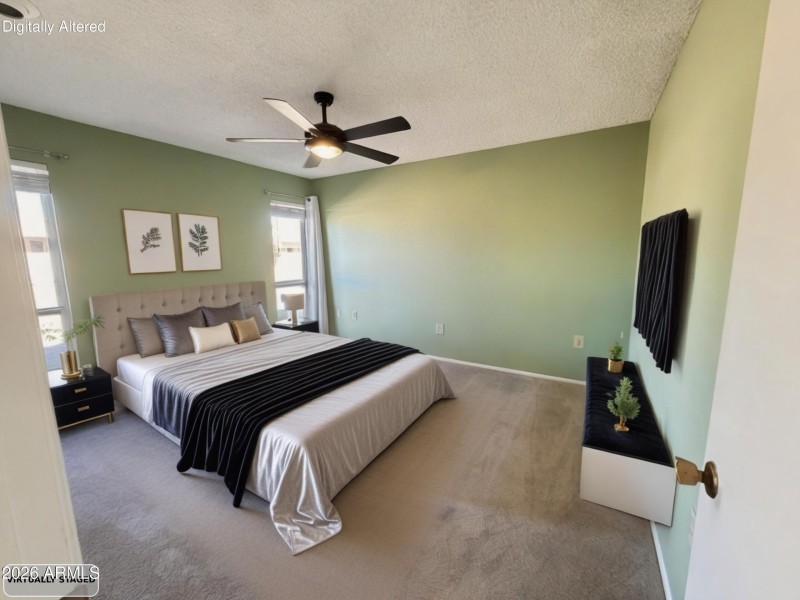 bedroom staged