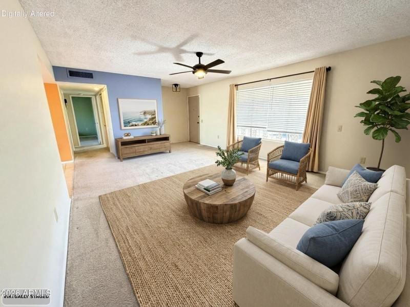 living room staged