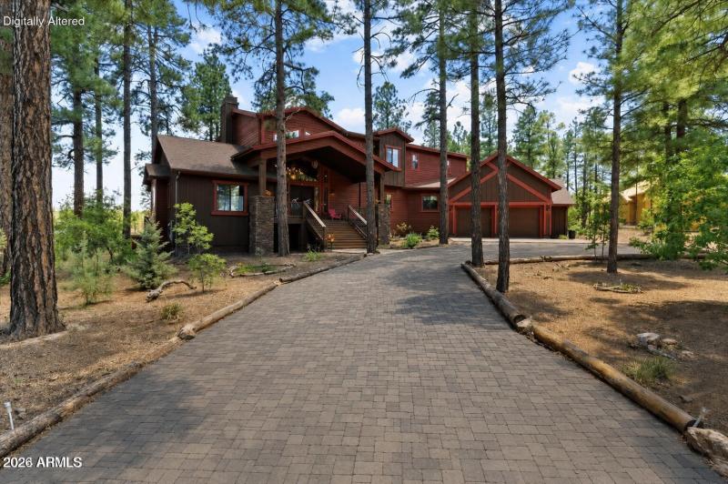 Paver driveway AI rendering