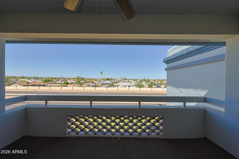 VIEW FROM COVERED BALCONY