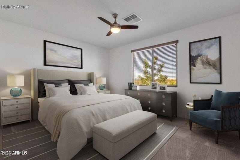 Primary Bedroom Virtually Staged