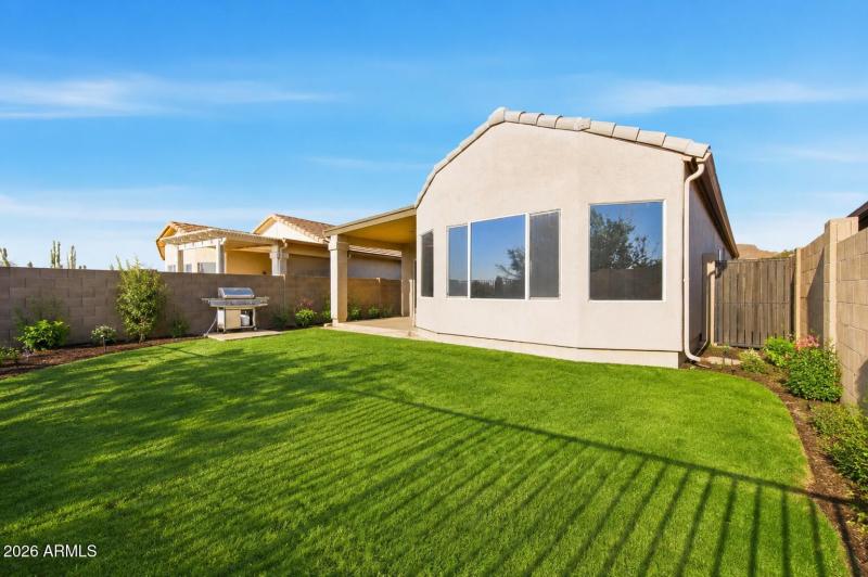 back yard grass added
