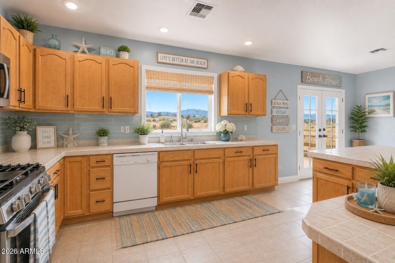 virtual Kitchen looking from oven side o
