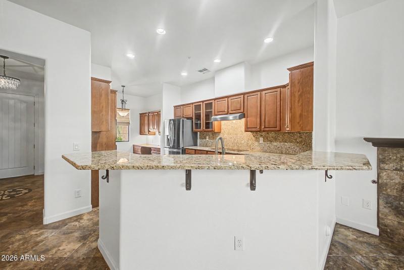 KITCHEN WITH BAR SEATING