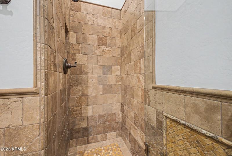 FULL BATH DOWN CUSTOM TILED SHOWER