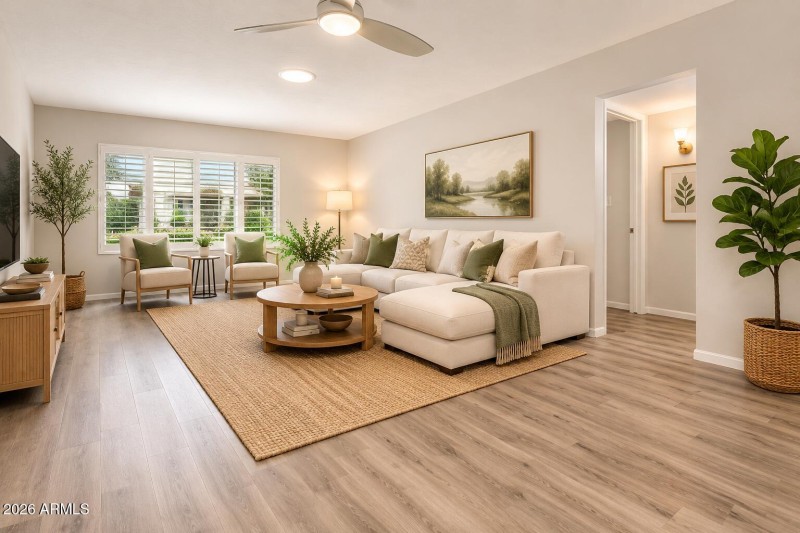 VIrtual Staged Front Living Room