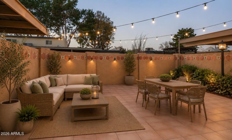 Virtual Staged Rear Patio