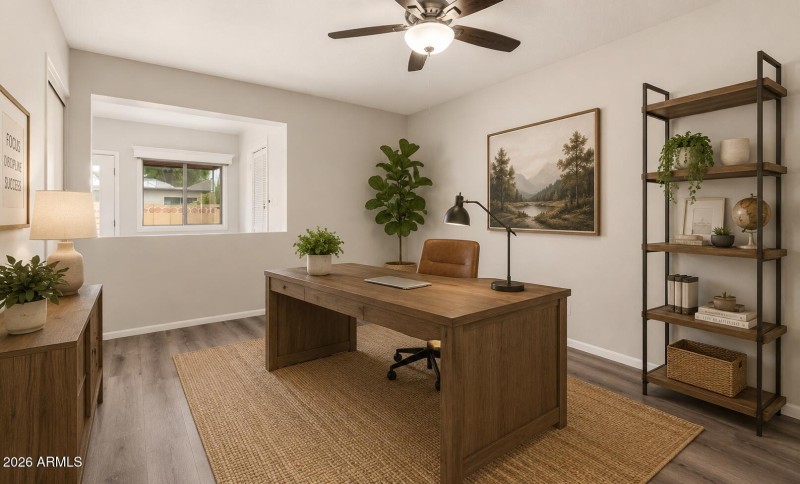 Virtual Staged Rear Guest Room/Office