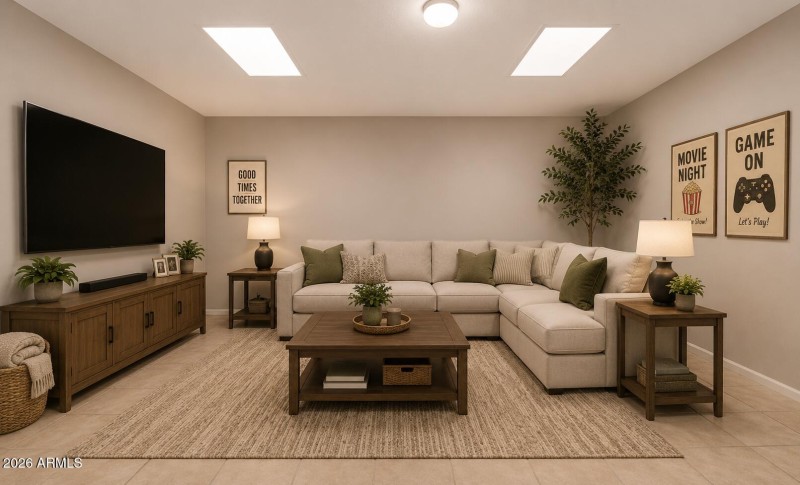Virtual Staged Family Room