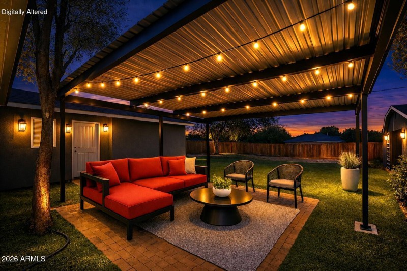 Back patio twilight
