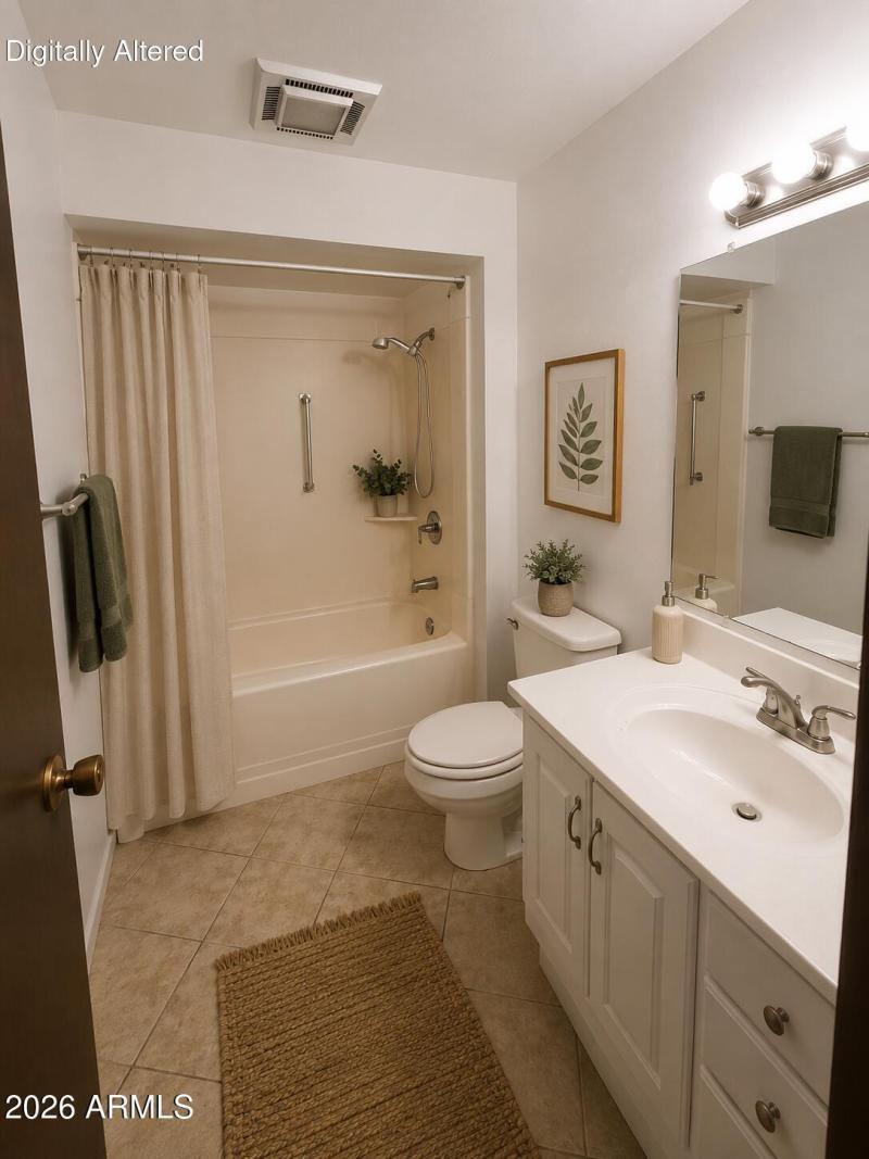 staged bathroom