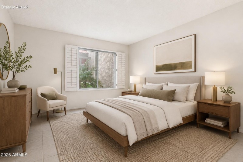 Virtually Staged Primary Bedroom