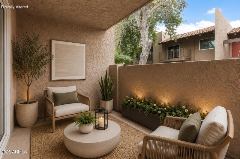 Virtually Staged Patio
