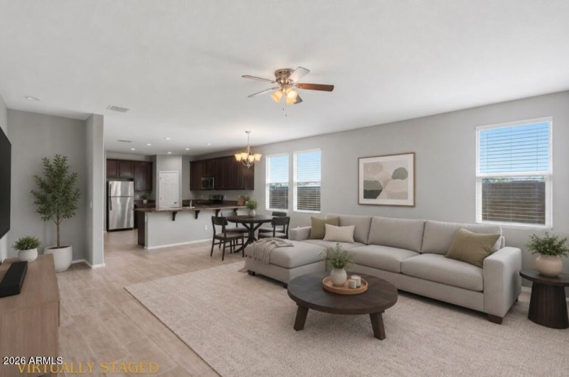 Living - virtually staged