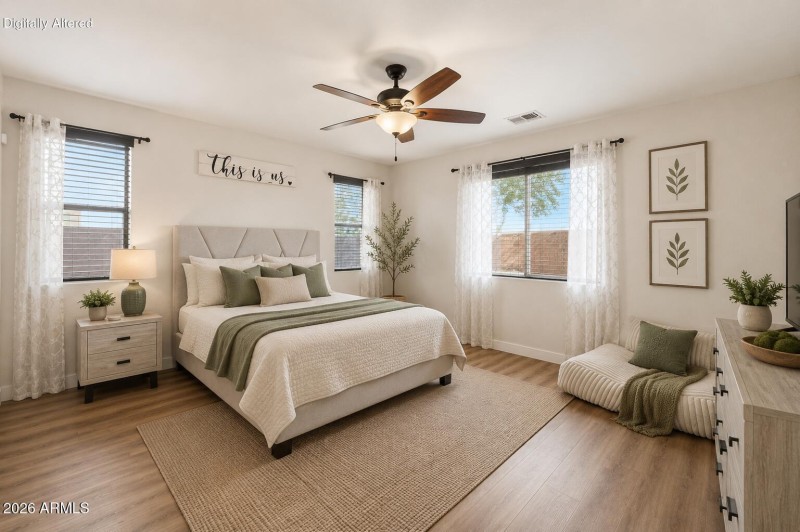 Primary Bedroom Virtually Staged