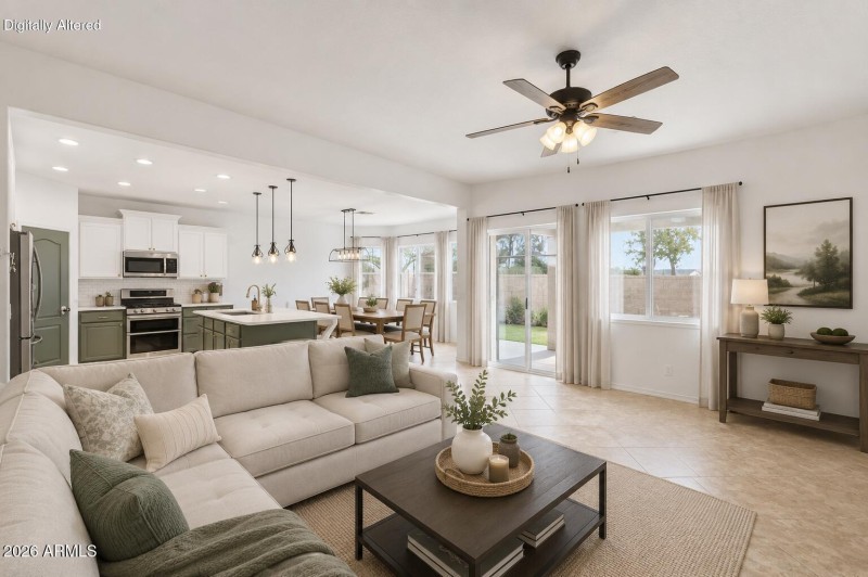 Great Room Virtually Staged