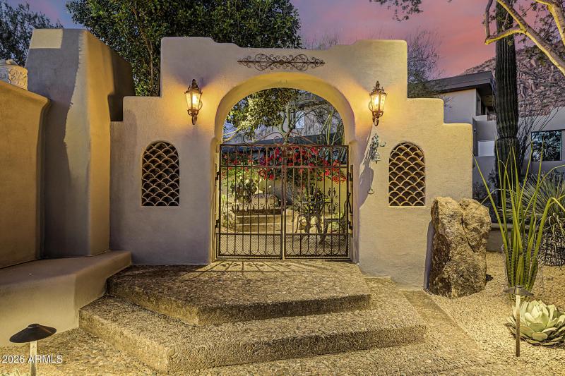 Charming gated entry