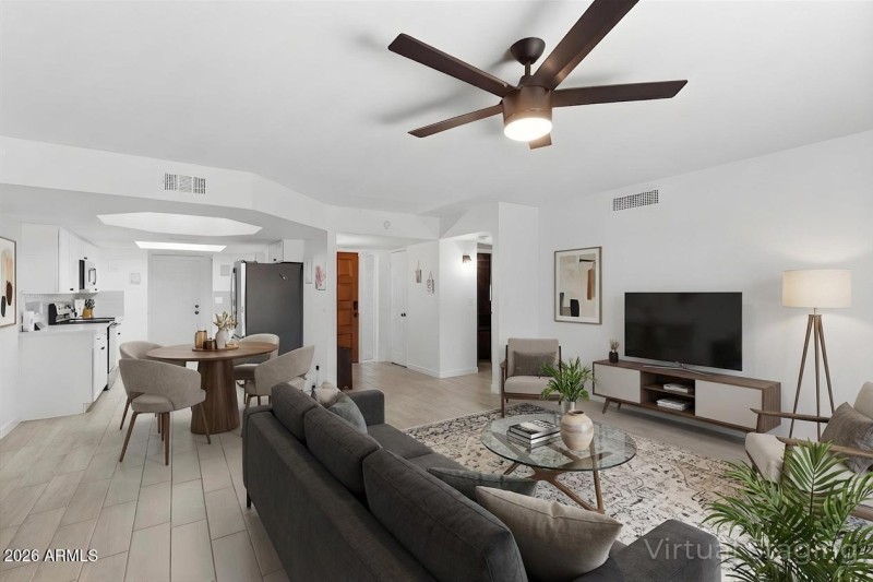 Virtually Staged Living Room