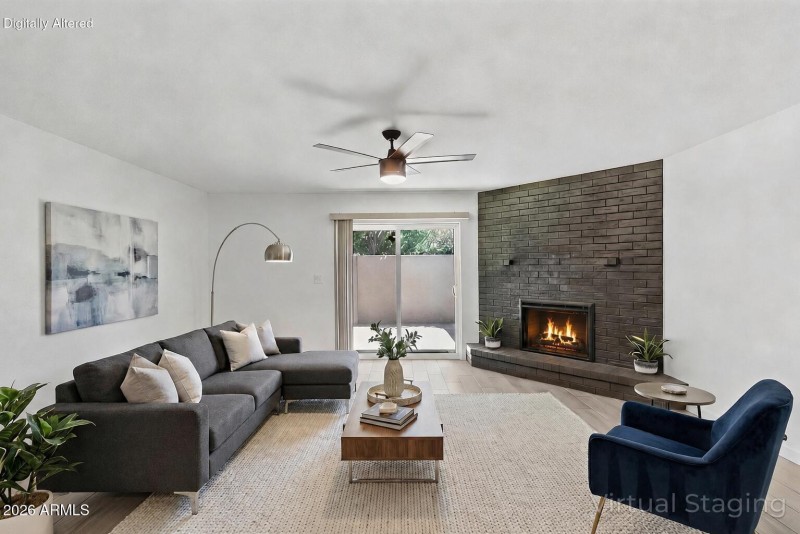 Virtually Staged Living Room