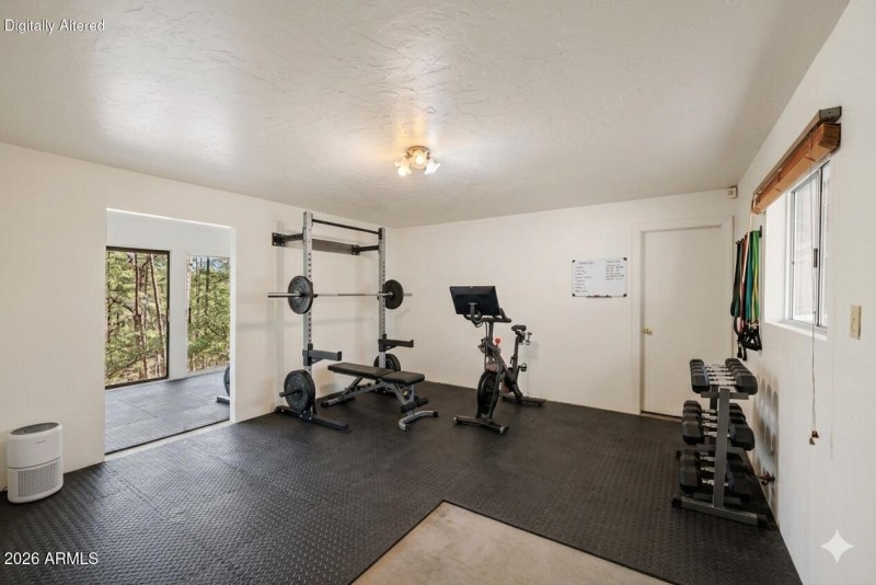 virtually staged gym