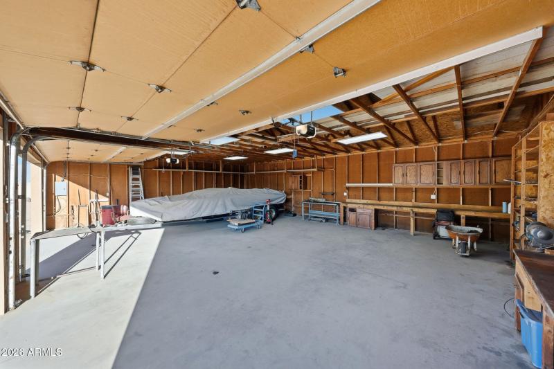 Interior of 4 Car Garage