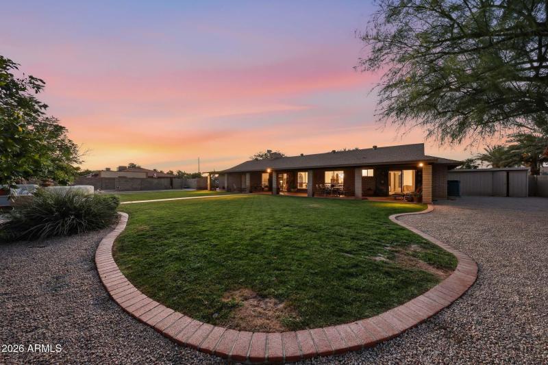 Twilight Backyard