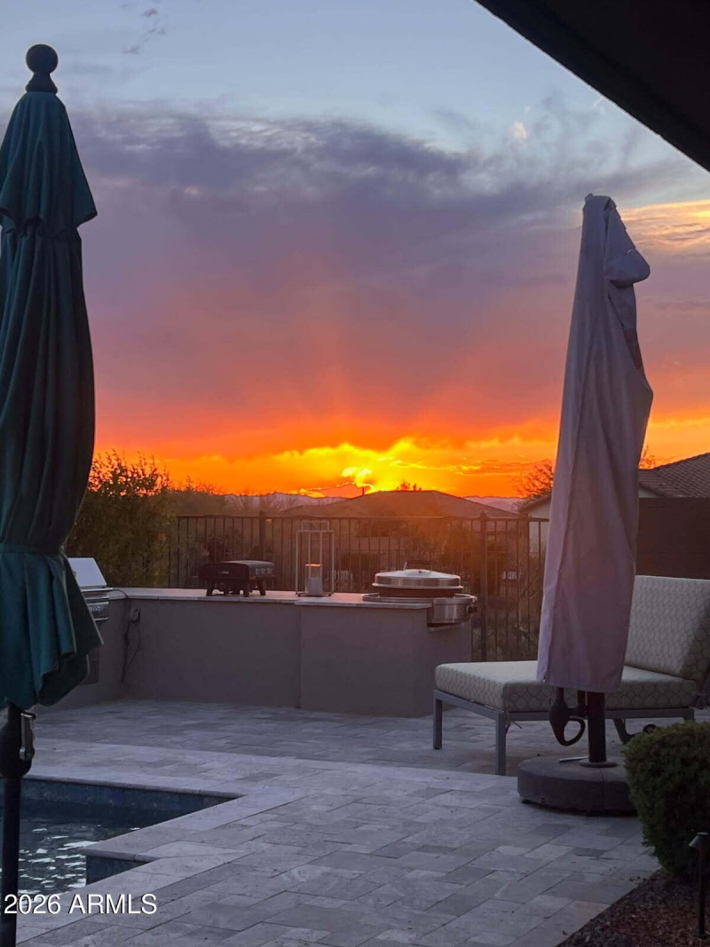 Back yard sunset