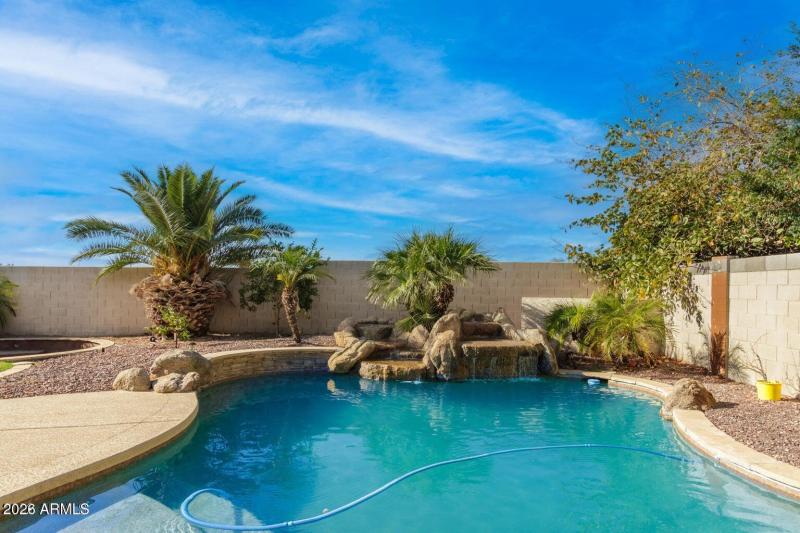 pool waterfall