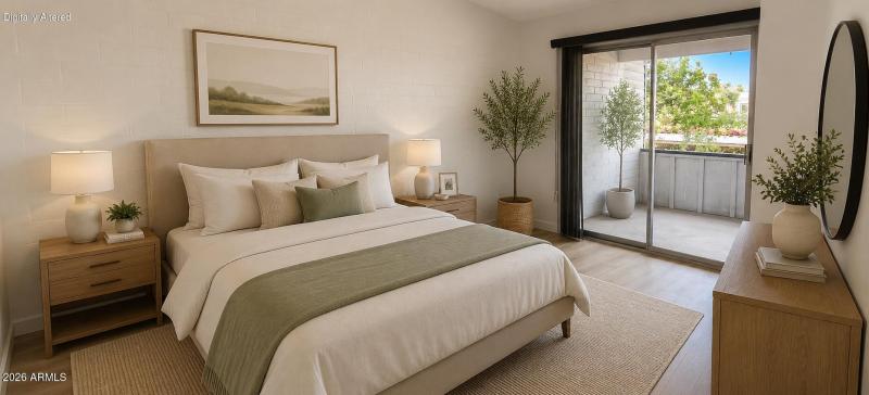 Virtual Staged Bedroom