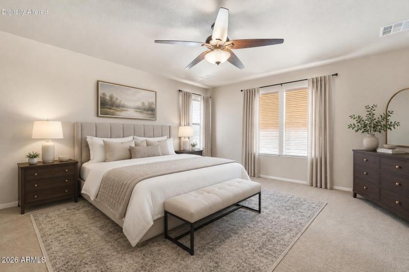 Primary Bedroom Virtually Staged