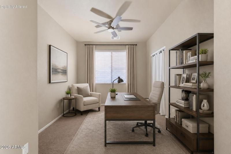 Office/Den Virtually Staged